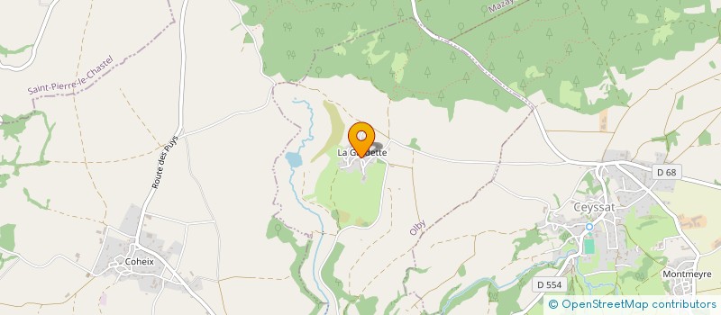 localisation de l'entreprise MADAME GINETTE CREPAUD  OLBY