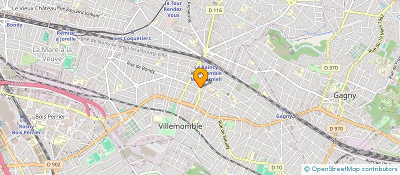 localisation de l'entreprise MADAME GINETTE DEGRUGILLIER  VILLEMOMBLE