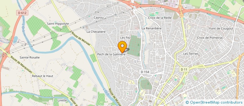 localisation de l'entreprise MADAME GINETTE DELFORTRIE  BEZIERS