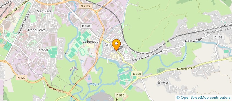 localisation de l'entreprise MADAME GINETTE DELMAS à ARPAJON-SUR-CERE