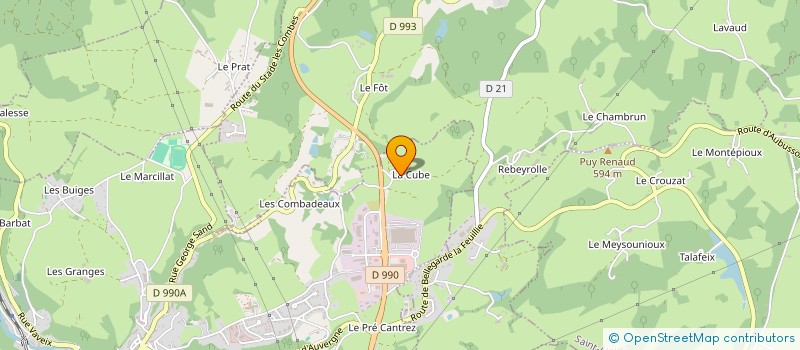 localisation de l'entreprise MADAME GINETTE DELPATRIE à AUBUSSON