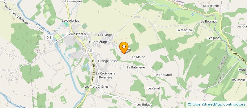 localisation de l'entreprise MADAME GINETTE DELUBRIAC  LISLE