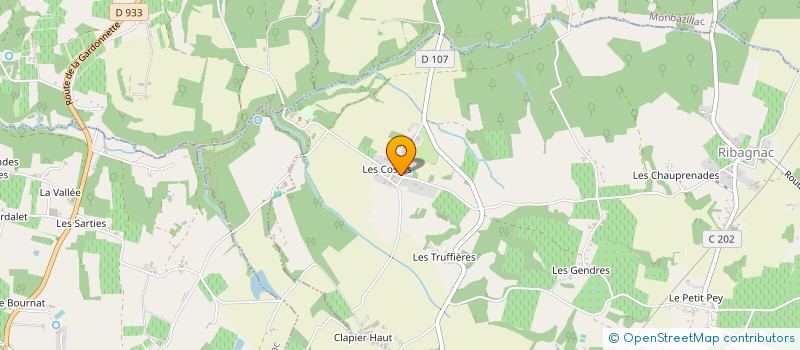 localisation de l'entreprise MADAME GINETTE GRANDJEAN  RIBAGNAC