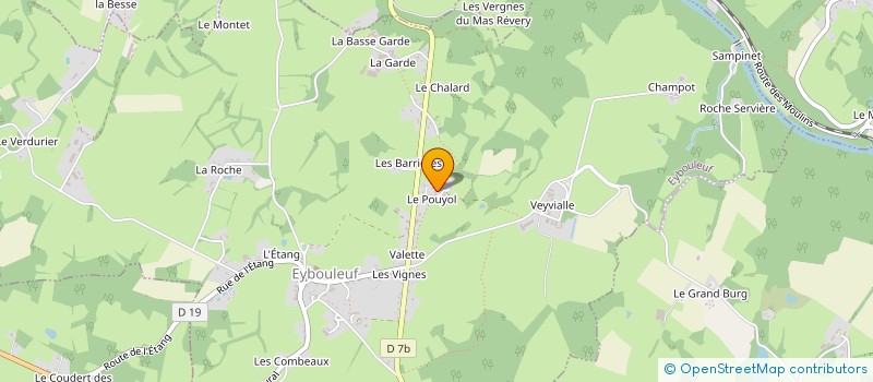 localisation de l'entreprise MADAME GINETTE GUERY à EYBOULEUF