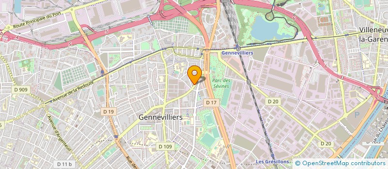localisation de l'entreprise MADAME GINETTE HERVIEUX à GENNEVILLIERS