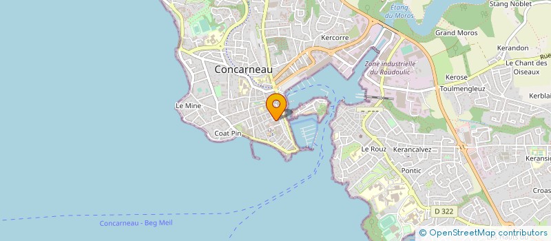 localisation de l'entreprise MADAME GINETTE LE FILLASTRE à CONCARNEAU