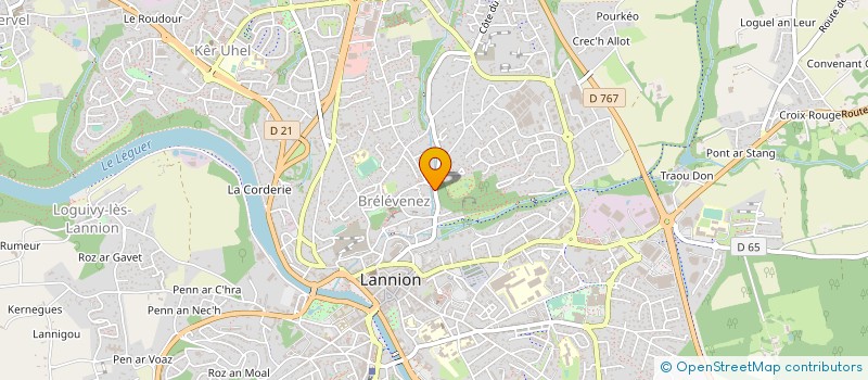 localisation de l'entreprise MADAME GINETTE LE MEUR  LANNION