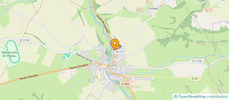 localisation de l'entreprise MADAME GINETTE LEGER  VITTEAUX