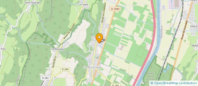 localisation de l'entreprise MADAME GINETTE MAGNIN  LA BUISSIERE