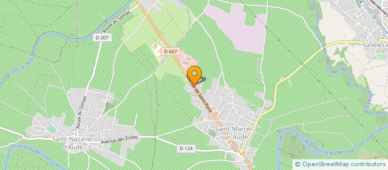 localisation de l'entreprise MADAME GINETTE MARCELLIN  SAINT-MARCEL-SUR-AUDE