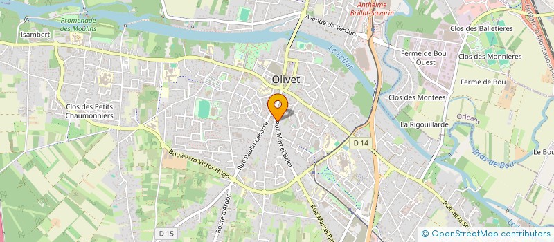 localisation de l'entreprise MADAME GINETTE MIGNARD à OLIVET