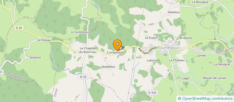 localisation de l'entreprise MADAME GINETTE MONTIN à ROUMEGOUX