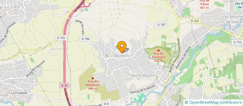 localisation de l'entreprise MADAME GINETTE MOREL  VEYRE-MONTON