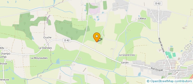 localisation de l'entreprise MADAME GINETTE PAVOINE  GUIGNEN