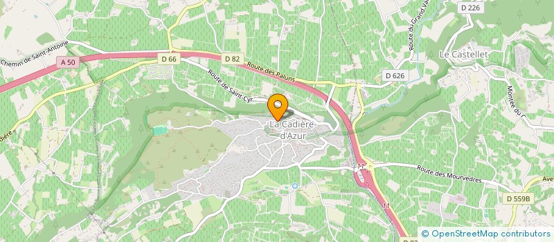 localisation de l'entreprise MADAME GINETTE PIERRACI  LA CADIERE D'AZUR