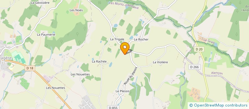 localisation de l'entreprise MADAME GINETTE PITEL à LES MONTS-D'ANDAINE