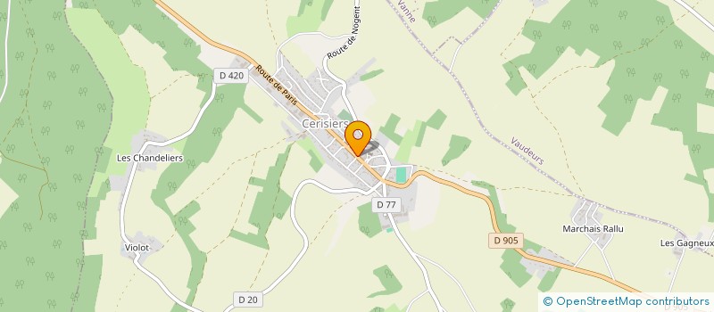 localisation de l'entreprise MADAME GINETTE POLETTE  CERISIERS