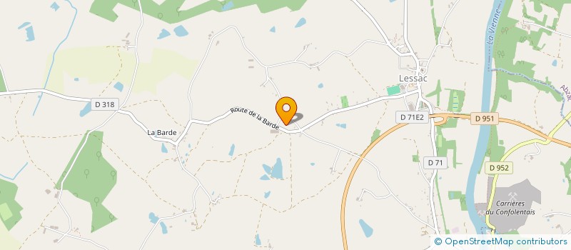 localisation de l'entreprise MADAME GINETTE PONTCHARRAUD  CONFOLENS