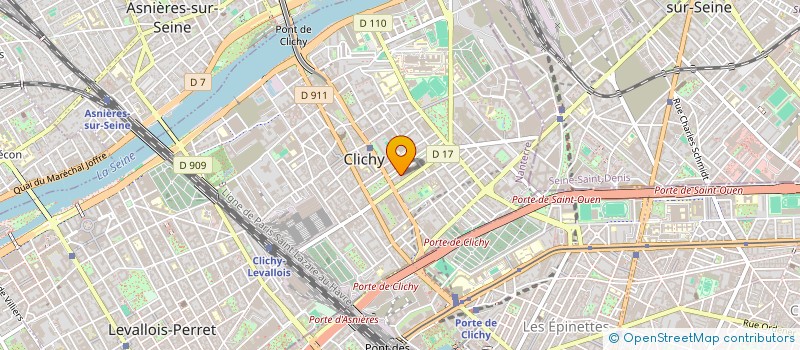 localisation de l'entreprise MADAME GINETTE POREE à CLICHY