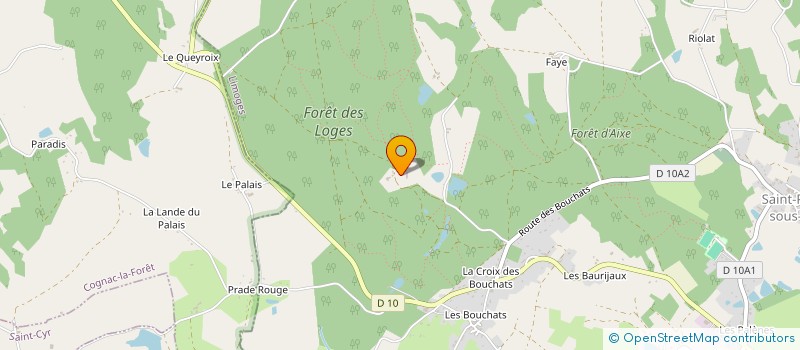 localisation de l'entreprise MADAME GINETTE PRINSAUD à SAINT-PRIEST-SOUS-AIXE
