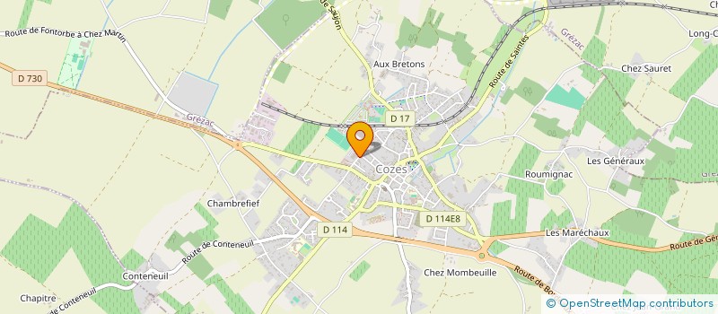 localisation de l'entreprise MADAME GINETTE RAILLAT  COZES