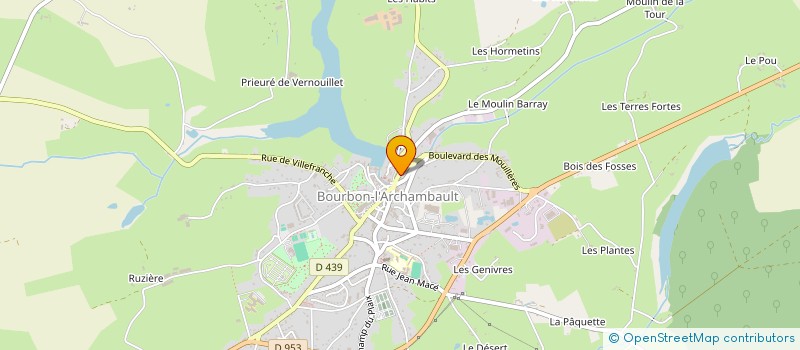 localisation de l'entreprise MADAME GINETTE ROUZEAU  BOURBON-L'ARCHAMBAULT