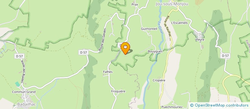 localisation de l'entreprise MADAME GINETTE SERGUES à BADAILHAC