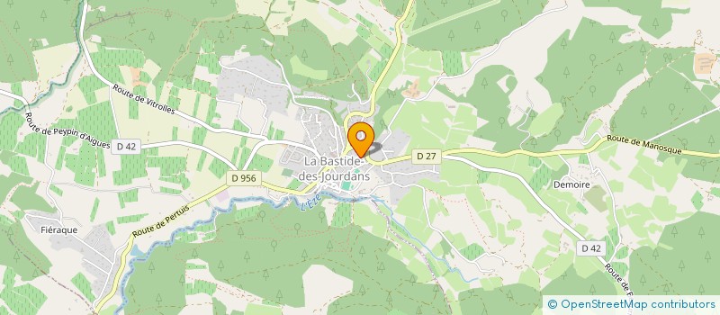 localisation de l'entreprise MADAME GINETTE SIMON à LA BASTIDE-DES-JOURDANS