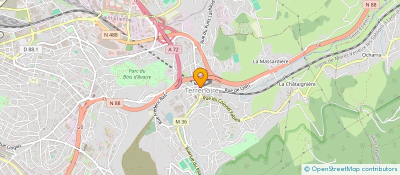 localisation de l'entreprise MADAME GINETTE SOLLE  SAINT-ETIENNE