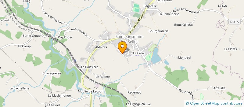 localisation de l'entreprise MADAME GINETTE SURTET  SAINT-GERMAIN-LES-BELLES