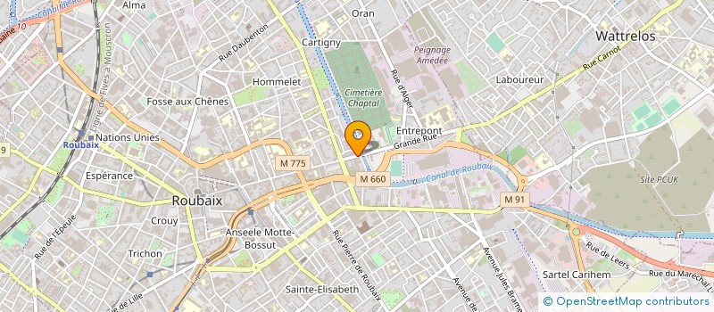 localisation de l'entreprise MADAME GINETTE TONNEAU à ROUBAIX
