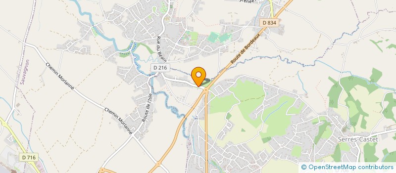 localisation de l'entreprise MADAME GINETTE TOUYAROT  SERRES-CASTET