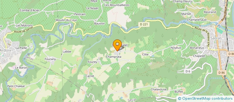 localisation de l'entreprise MADAME GINETTE TRACOL  SARRAS