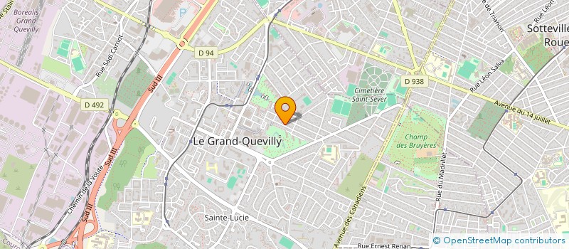 localisation de l'entreprise MADAME GINETTE VIGNEUX  LE GRAND-QUEVILLY