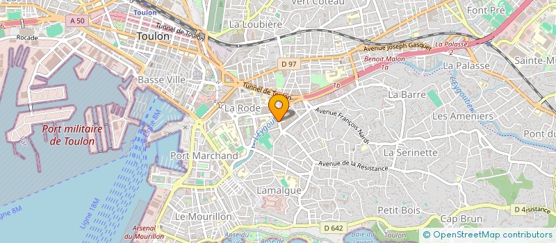 localisation de l'entreprise MADAME GISELE ALBERT  TOULON