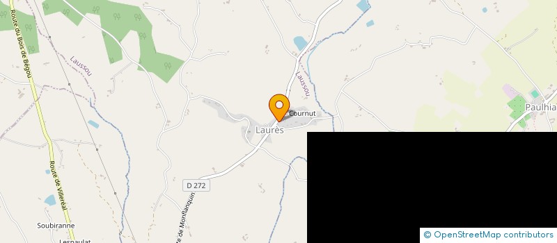 localisation de l'entreprise MADAME GISELE AUZERAL  LAUSSOU