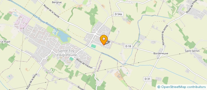localisation de l'entreprise MADAME GISELE BAHURLET à SAINTE-FOY-D'AIGREFEUILLE
