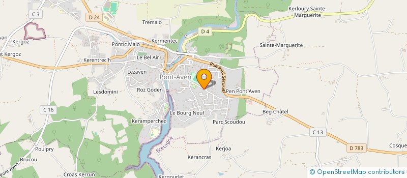 localisation de l'entreprise MADAME GISELE BALIGAND à PONT-AVEN