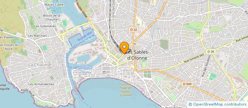 localisation de l'entreprise MADAME GISELE BERNARD à LES SABLES D'OLONNE