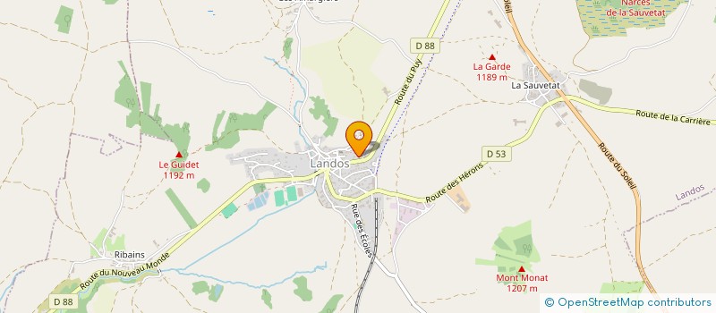 localisation de l'entreprise MADAME GISELE BIDEAUX  LANDOS