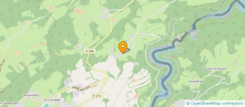 localisation de l'entreprise MADAME GISELE BILLOD à VILLERS-LE-LAC