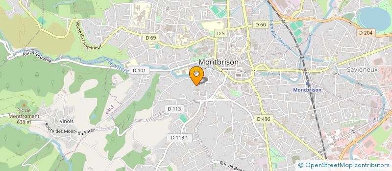 localisation de l'entreprise MADAME GISELE BORDAS  MONTBRISON