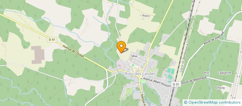 localisation de l'entreprise MADAME GISELE CALIOT  RION-DES-LANDES