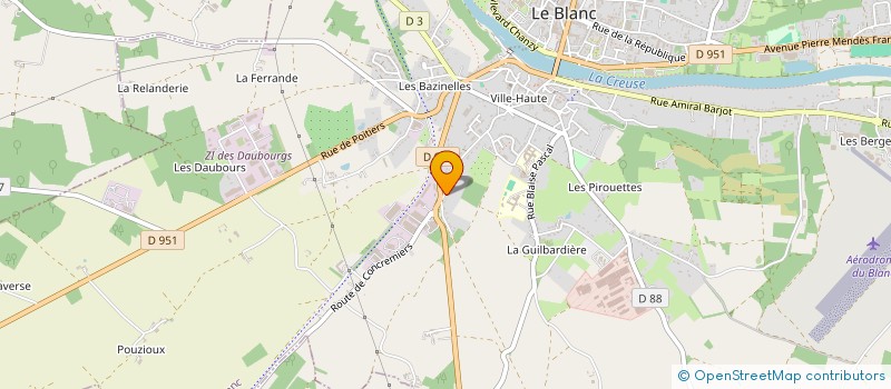 localisation de l'entreprise MADAME GISELE CERVERA à LE BLANC