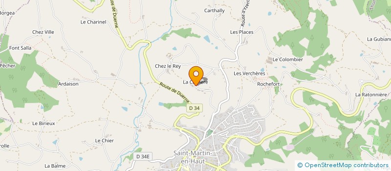 localisation de l'entreprise MADAME GISELE COUTURIER  SAINT MARTIN EN HAUT