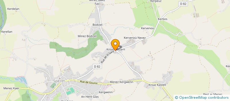 localisation de l'entreprise MADAME GISELE CROIGER  SPEZET