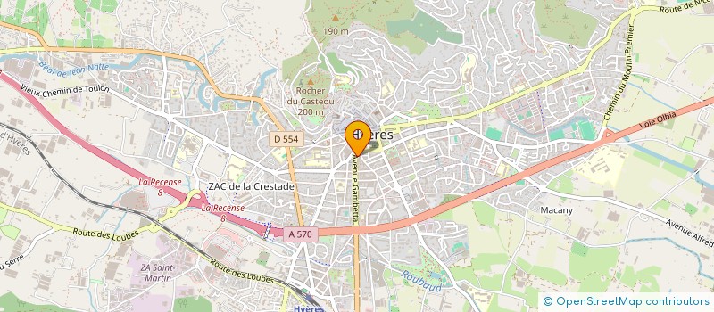 localisation de l'entreprise MADAME GISELE DAVID  HYERES