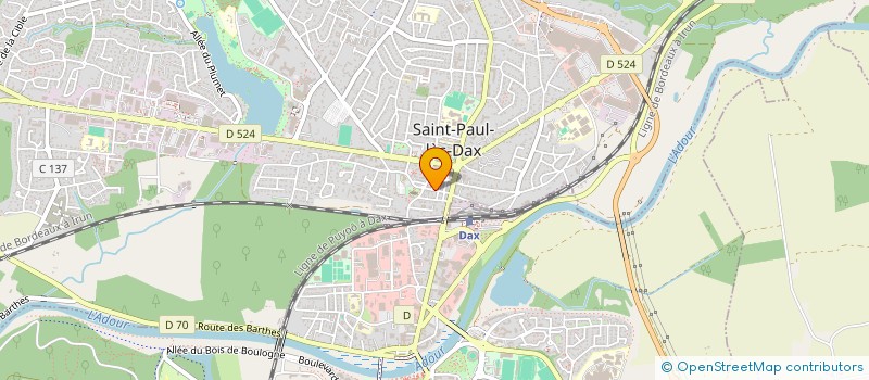 localisation de l'entreprise MADAME GISELE DELOS  SAINT-PAUL-LES-DAX