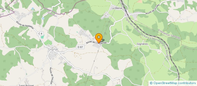 localisation de l'entreprise MADAME GISELE DUFOUR  GIGNAC