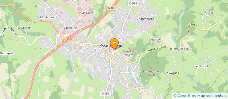 localisation de l'entreprise MADAME GISELE FAURE à YSSINGEAUX